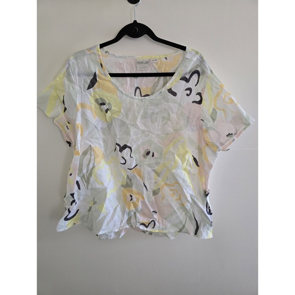 Rachel Zoe Tops - Rachel‎ Zoe T-Shirt Women 2X Linen Boho Coastal Beach Resort Lightweight